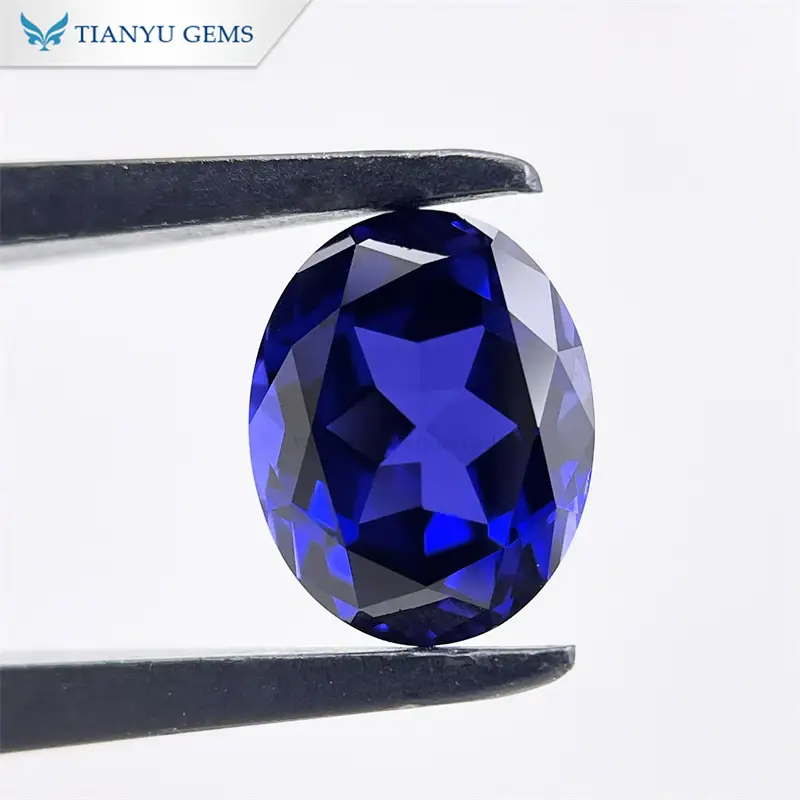 8*10mm オーバルカット ロイヤルブルー ラボグロウンサファイア 卸売