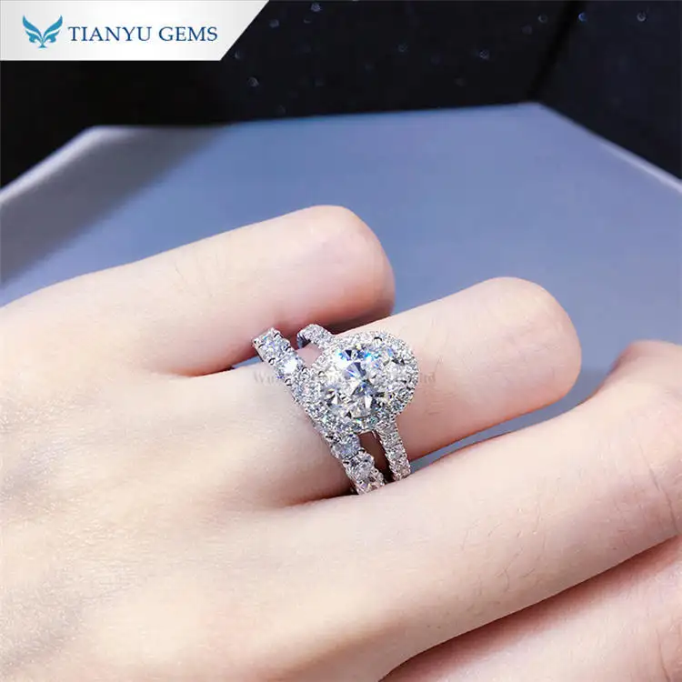 New women bridal ring sets Manufacturers | Tianyu gems 4