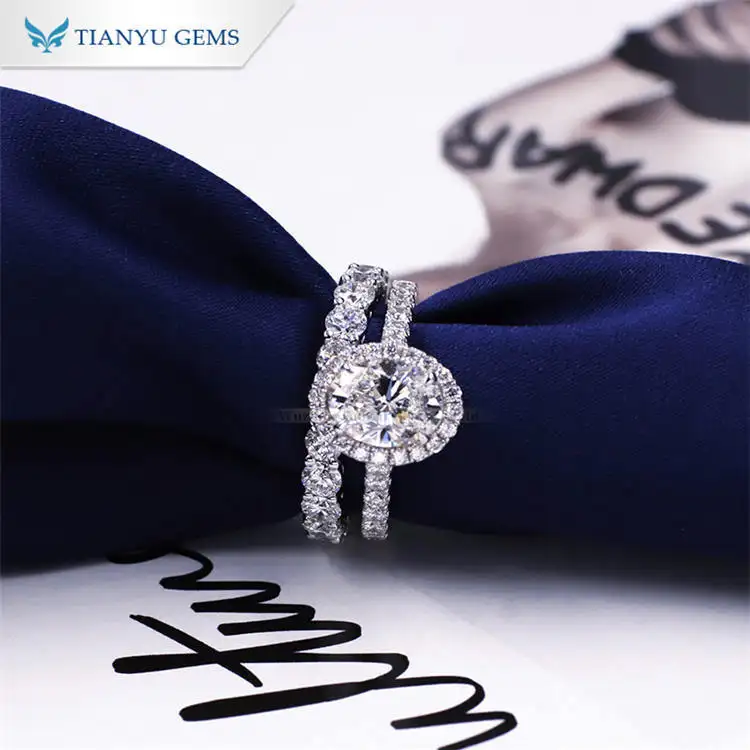 New women bridal ring sets Manufacturers | Tianyu gems 6