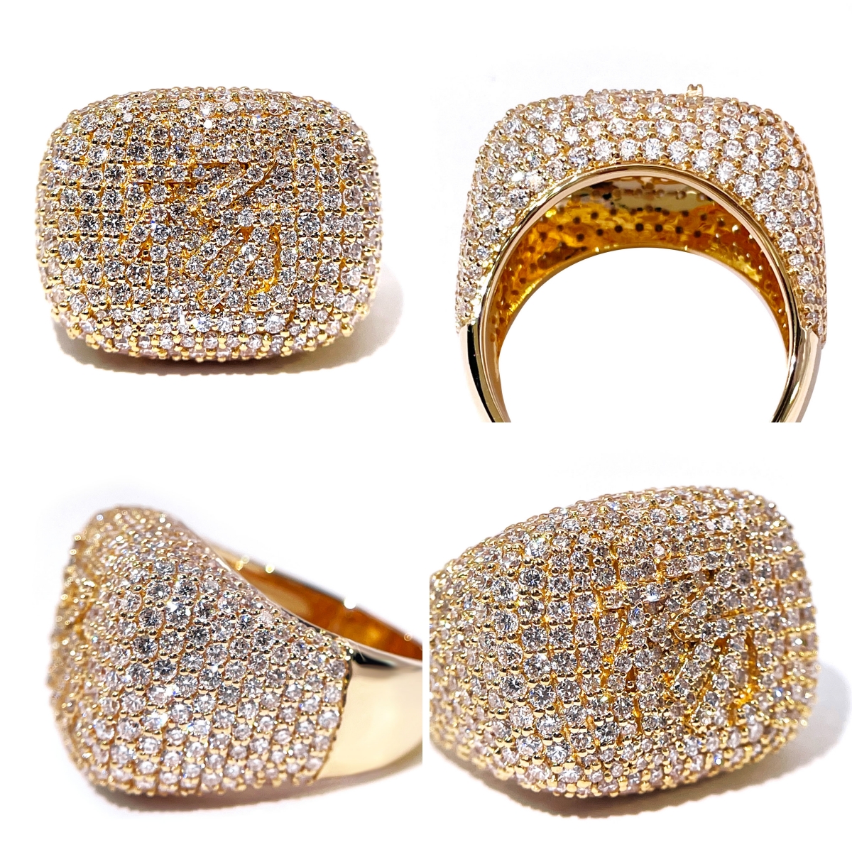 Tianyu Gems Lab Grown Diamond Mens Ring 18k Yellow Gold Mens Wedding Band 6