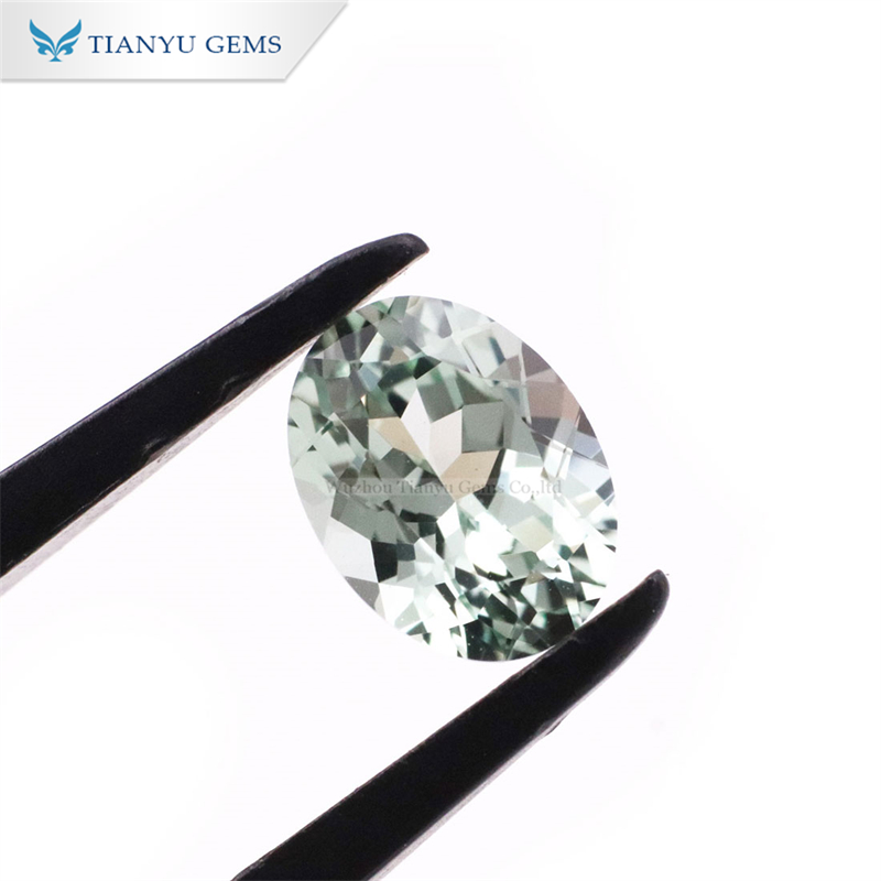 Tianyu Gems Oval Cut Green Sapphire Lab Grown Gemstones 8