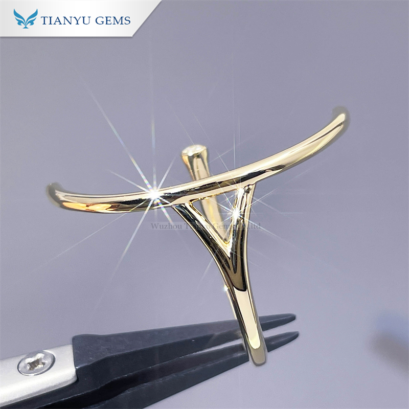 Custom women's lab diamond rings Company Manufacturer | Tianyu gems 2