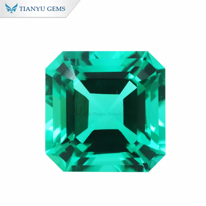 Customized Asscher Cut Synthetic Emerald Manufacturers| Tianyu gems 1