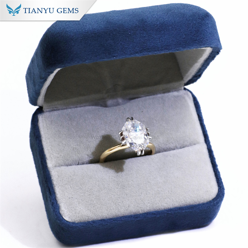 حلقه نامزدی طلای تیانیو جمز، حلقه ازدواج مویزنیت تک نگین 7