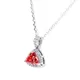 White Gold Trillion Cut Lab Diamond Necklace 4