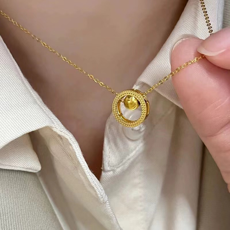 Tianyu Gems customed 24K pure gold fashion necklace for women 6