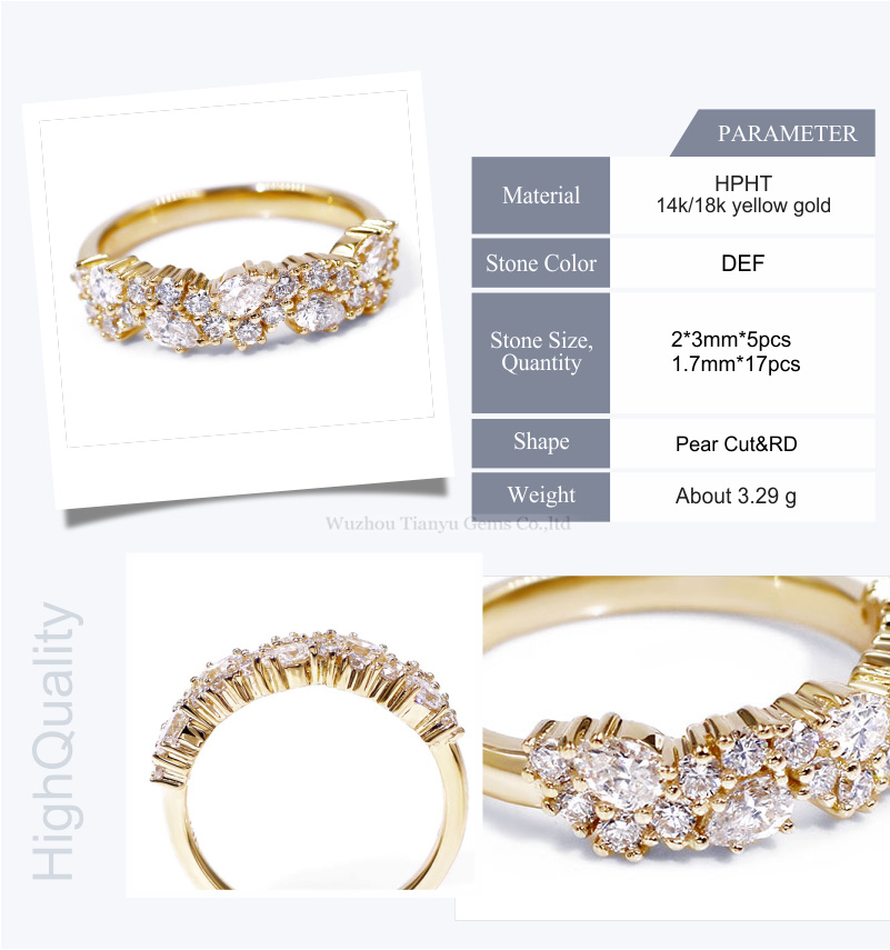 Wholesale diamond anniversary bands Suppliers | Tianyu gems 7