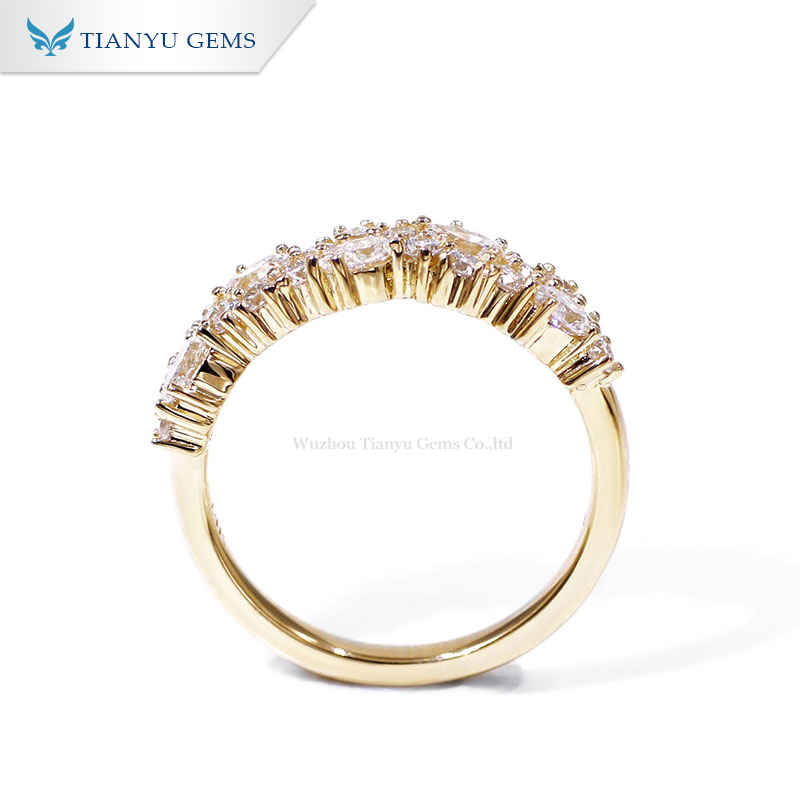Custom diamond ring band white gold Company | Tianyu gems 9