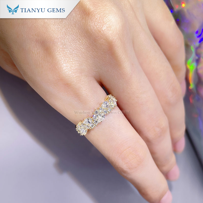 Custom diamond ring band white gold Company | Tianyu gems 7