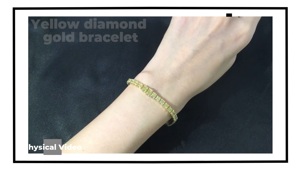 Tianyu Gems 14k/18K chinese gold jewelry yellow diamond gold bracelet crushed ice cut moissanite diamond bracelet 4