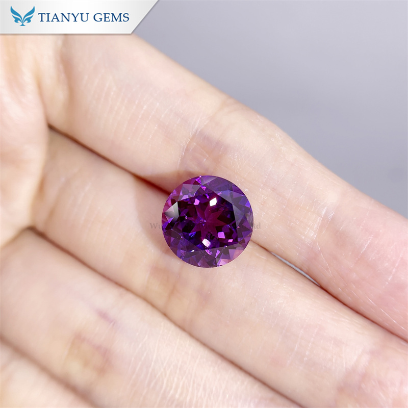 Round Cut Purple Sapphire Gemstone 7