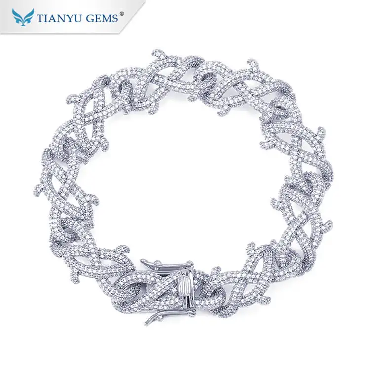 Tianyu Gems Hip Hop Trend Hiphop With Diamonds Winding Cuba Bracelet Male Tide Light Luxury Models 1