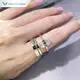 18K Yellow Gold Half Moon Couple Rings 6