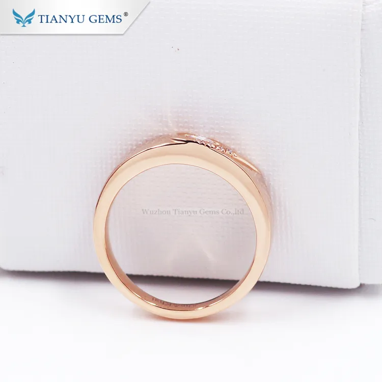 Custom couple wedding ring set gold Suppliers Manufacturer | Tianyu gems 2