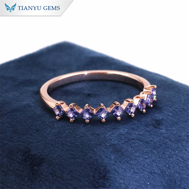 10K Rose Gold Sapphire Ring Band: Elegant Craftsmanship for All Occasions 7