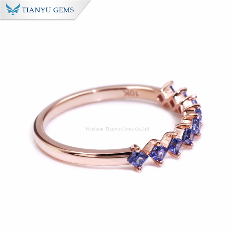 10K Rose Gold Sapphire Ring Band: Elegant Craftsmanship for All Occasions 6