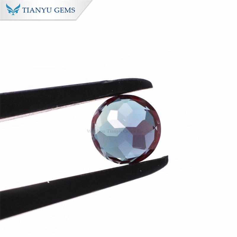 Round Cut Lab Created Alexandrite Stone 10