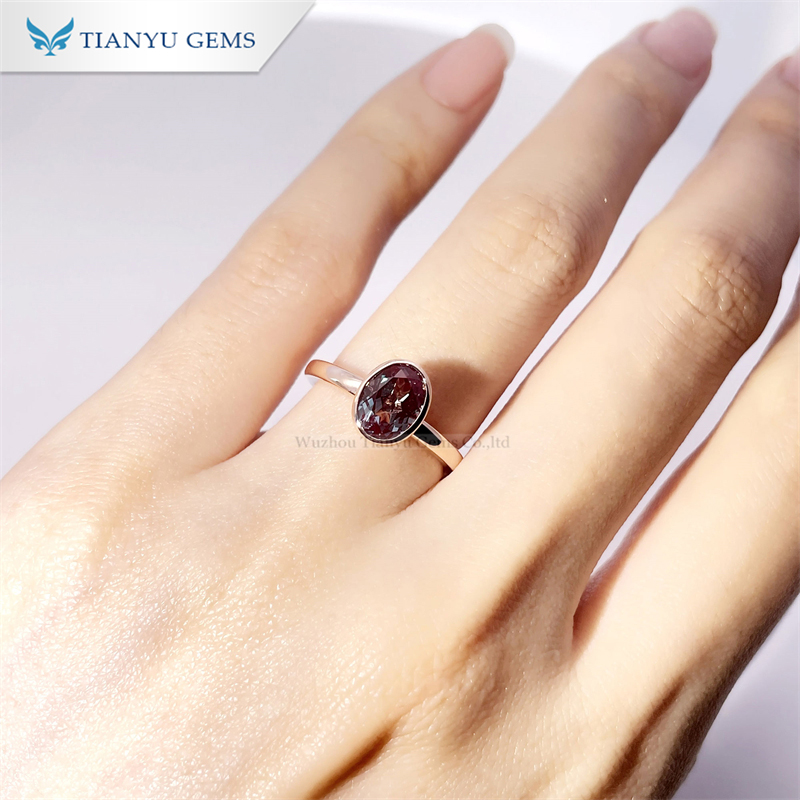 Custom green gemstone engagement rings Company Manufacturer | Tianyu gems 6