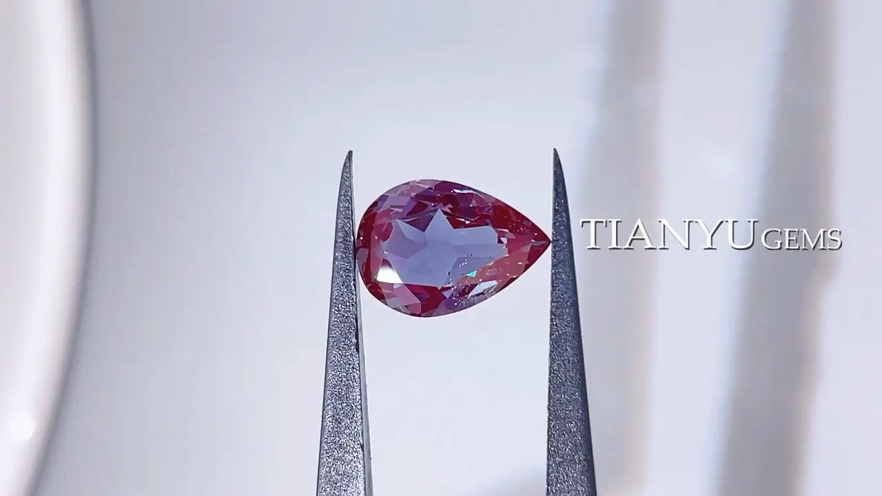 Tianyu gems Pear Cut Lab Created Alexandrite Gemstones for Accessories Jewelry 7*10mm 1