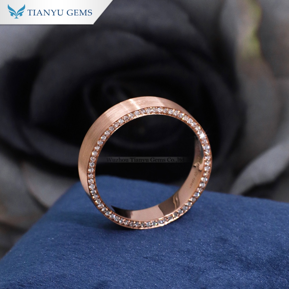 Tianyu Gems Lab Grown Diamond Mens Ring Rose Gold for Men 3