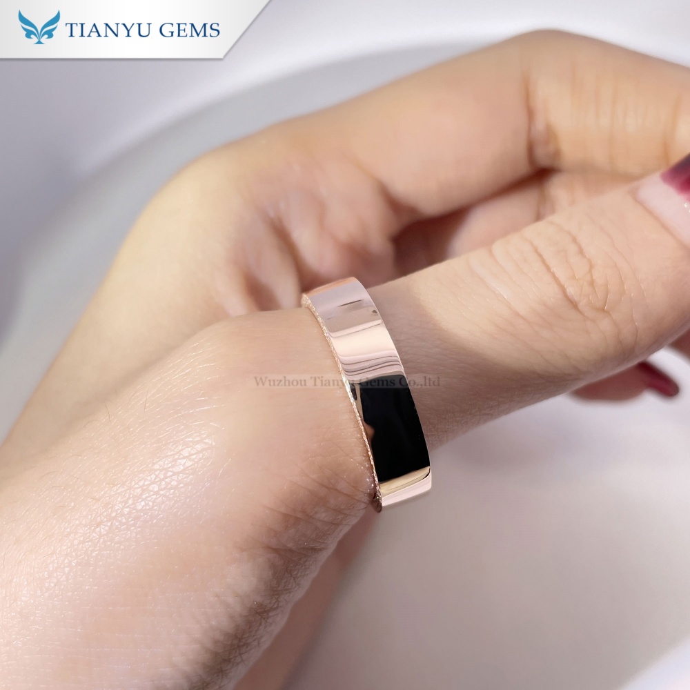 Tianyu Gems Lab Grown Diamond Mens Ring Rose Gold for Men 4