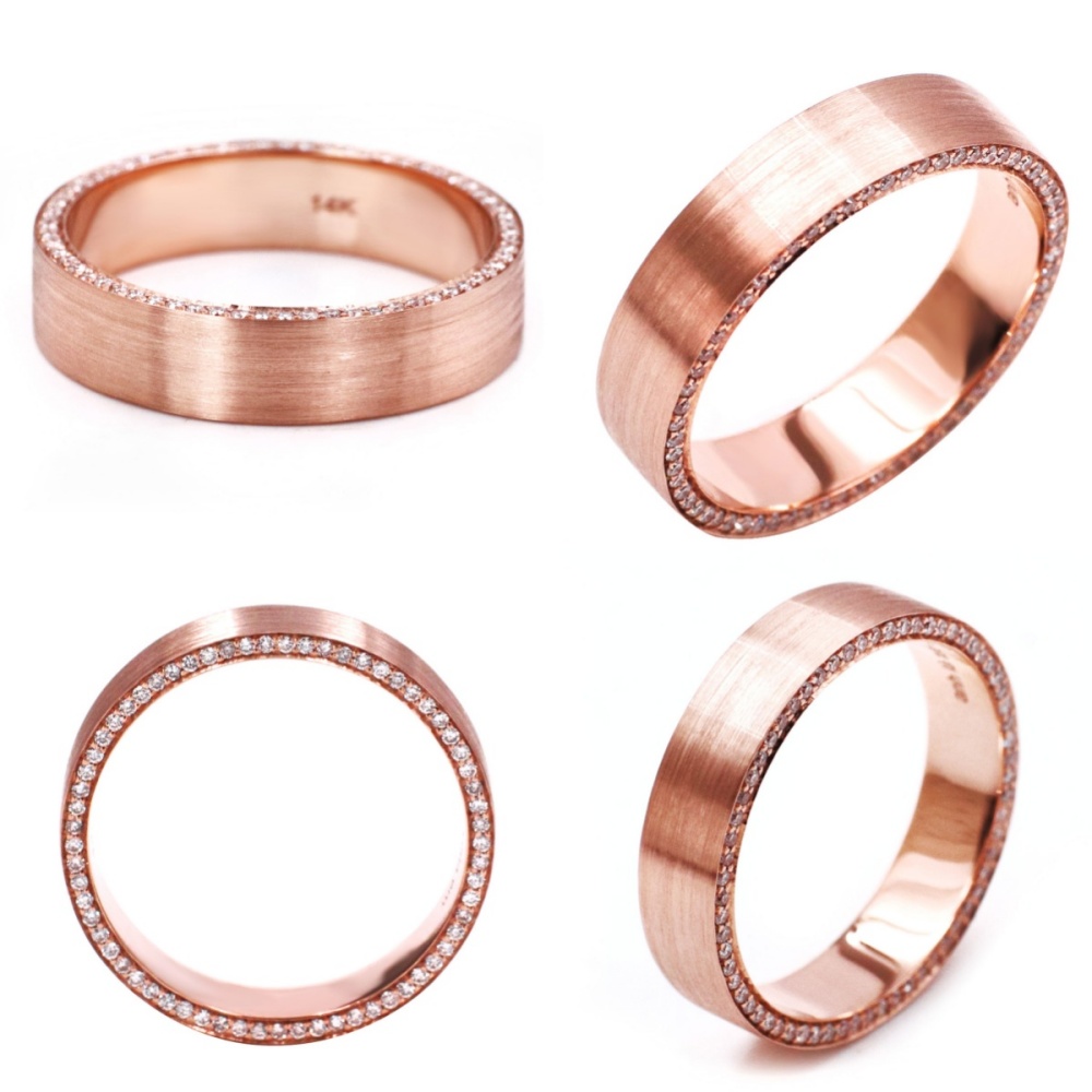 Tianyu Gems Lab Grown Diamond Mens Ring Rose Gold for Men 6