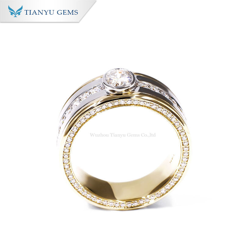 Tianyu gems | New mens gold emerald ring Suppliers 7