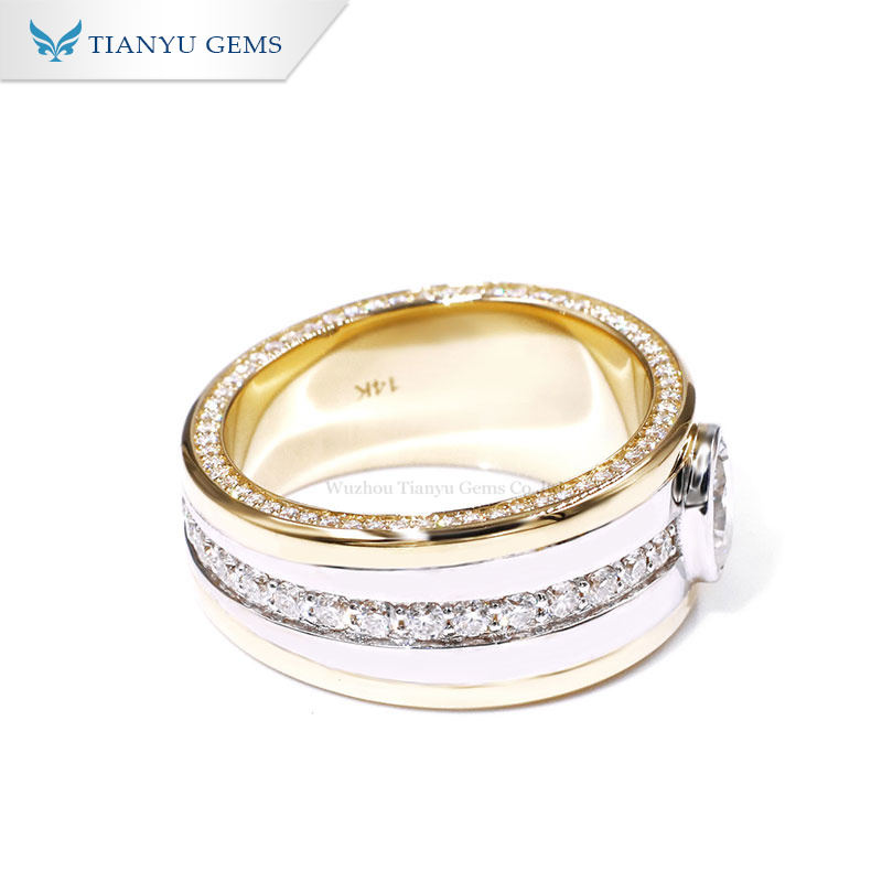 Tianyu gems | New mens gold emerald ring Suppliers 9