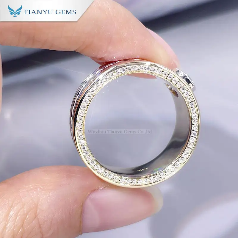 Tianyu gems | New mens gold emerald ring Suppliers 5