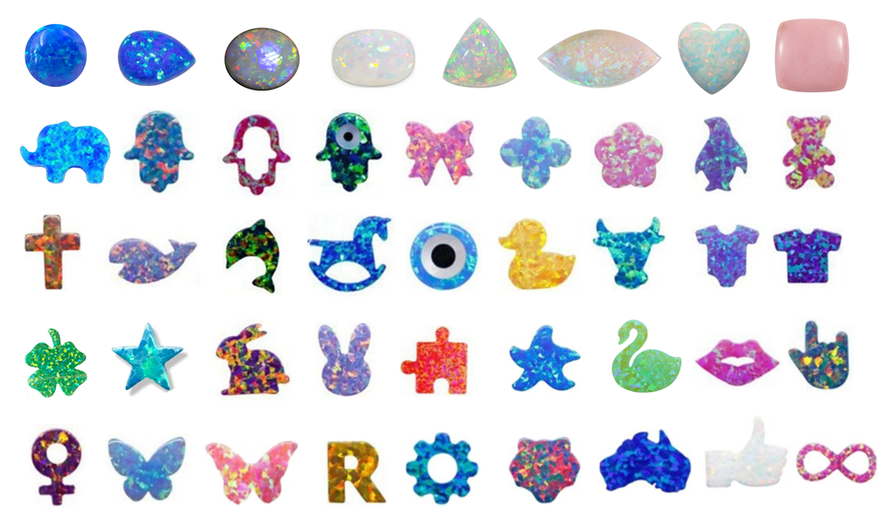 Synthetic Gemstone CP03 Light Blue Opal 10