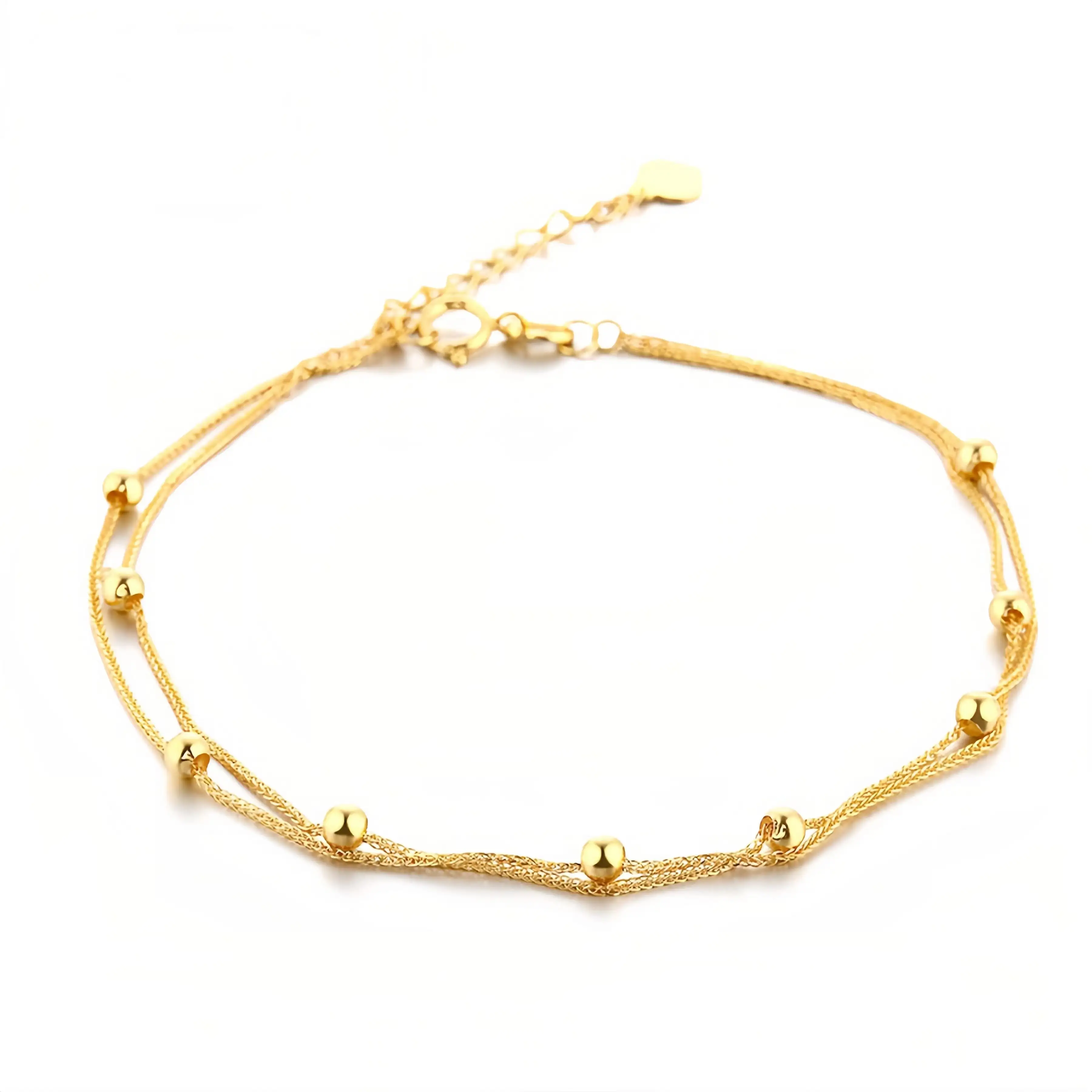 Tianyu Gems custom bead pure gold bracelet 24k gold jewelry 1