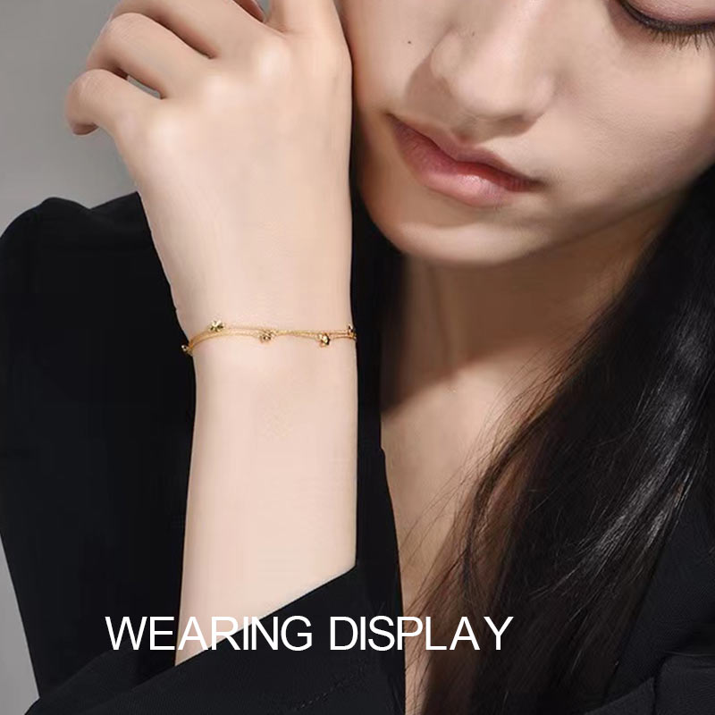 Tianyu Gems custom bead pure gold bracelet 24k gold jewelry 6