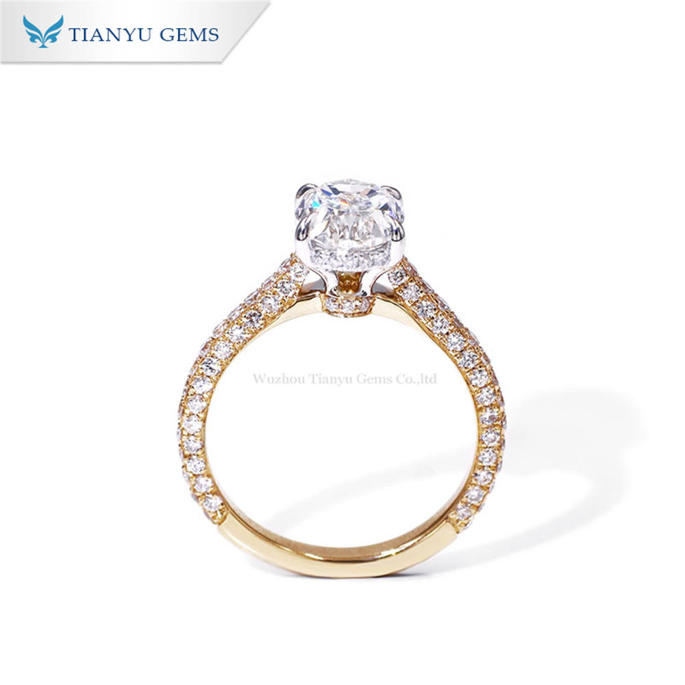 Custom lab diamond wedding rings Supply | Tianyu gems 8