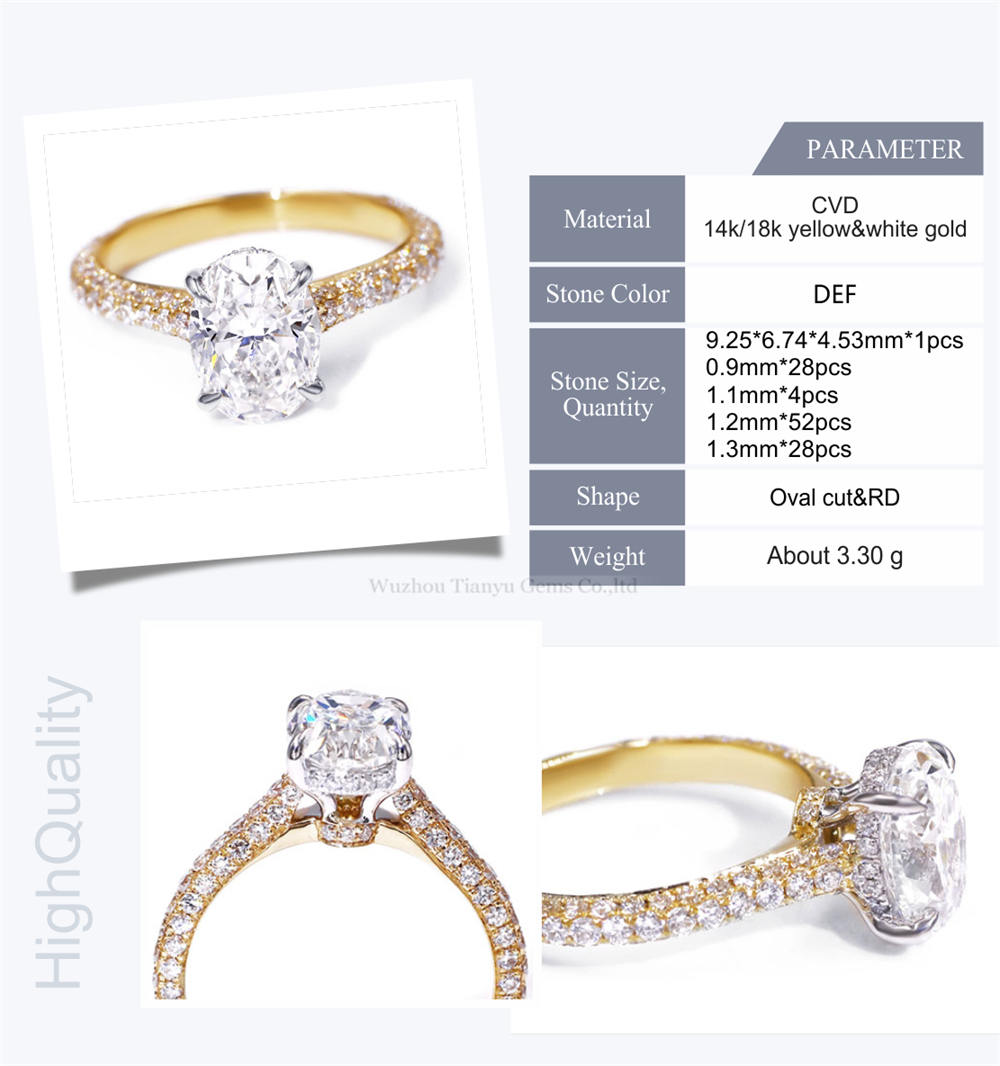 Dazzling Halo Lab Diamond Band Ring 7