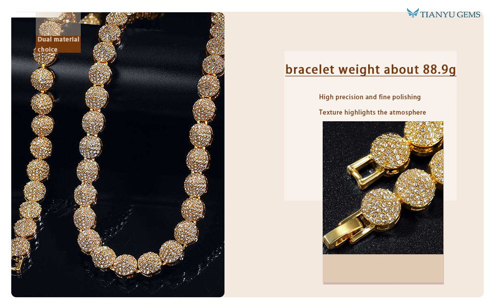 Tianyu Gems Gold Jewelry Wholesale Supplier Cone Luxury Necklace Cuban Style Wholesale Moissanite Jewelry 4