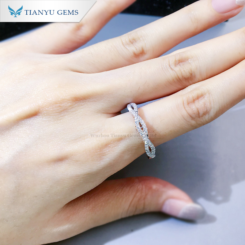 Tianyu gems moissanite white&rose gold 14k/18k engagement ring 5