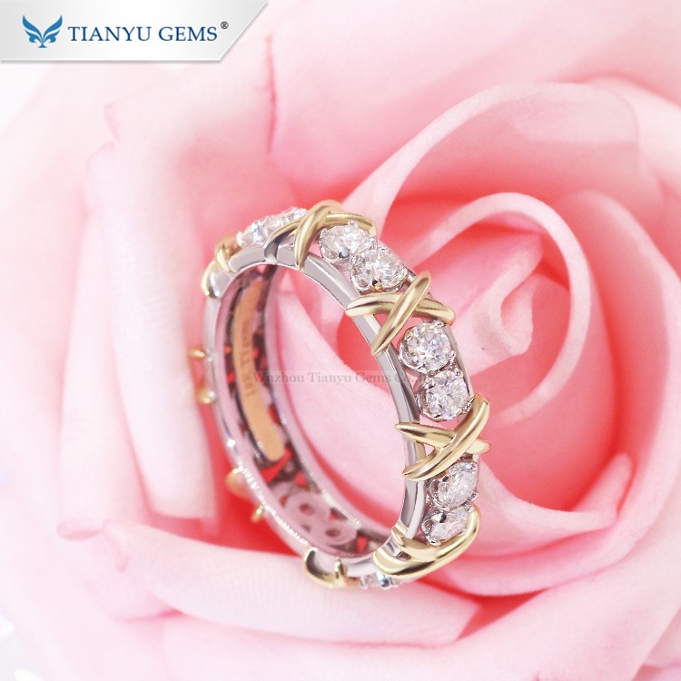 Tianyu wholesales loose moissanite and moissanite jewelry 1ct synthesis diamond gold pendant necklace 16