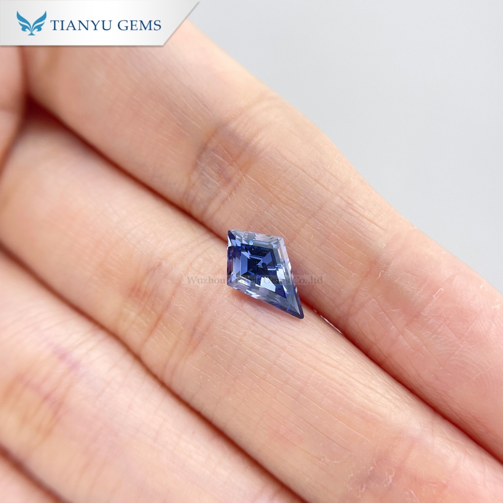 Kite Cut Lab Grown Gemstone Cornflower Blue Sapphire 8