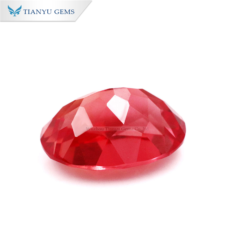 Tianyu Gems 10*14mm Oval Cut Lab Grown Padparadscha Stone 9