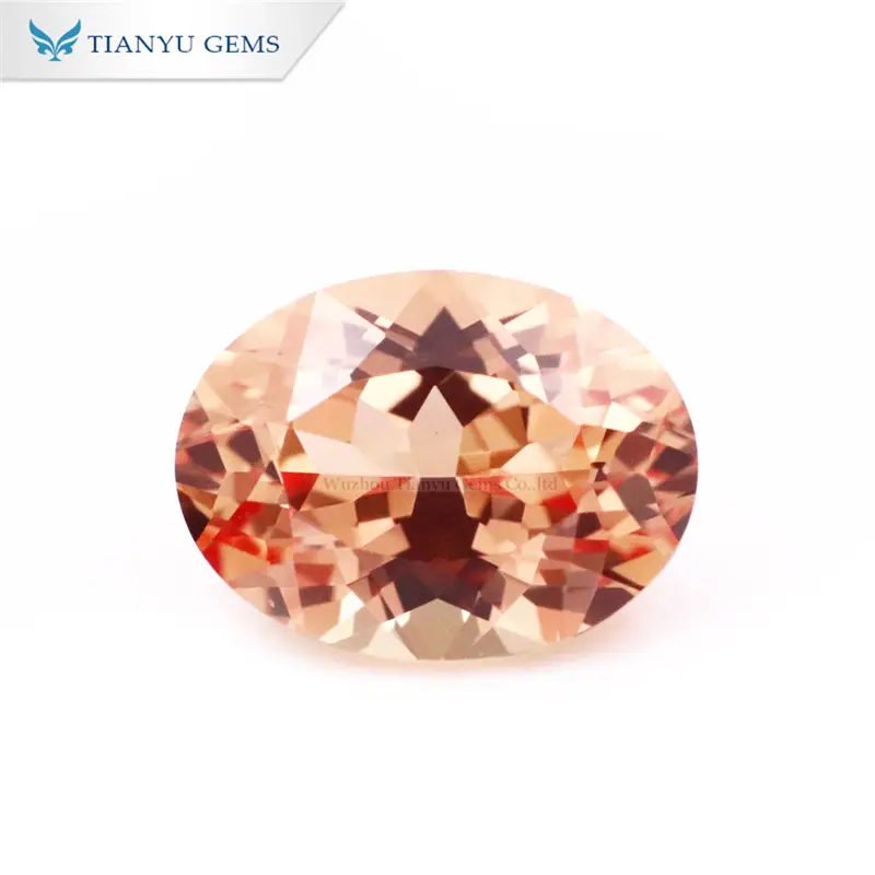 Oval Cut Lab Grown Gemstone Orange Sapphire 1