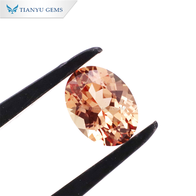 Oval Cut Lab Grown Gemstone Orange Sapphire 8
