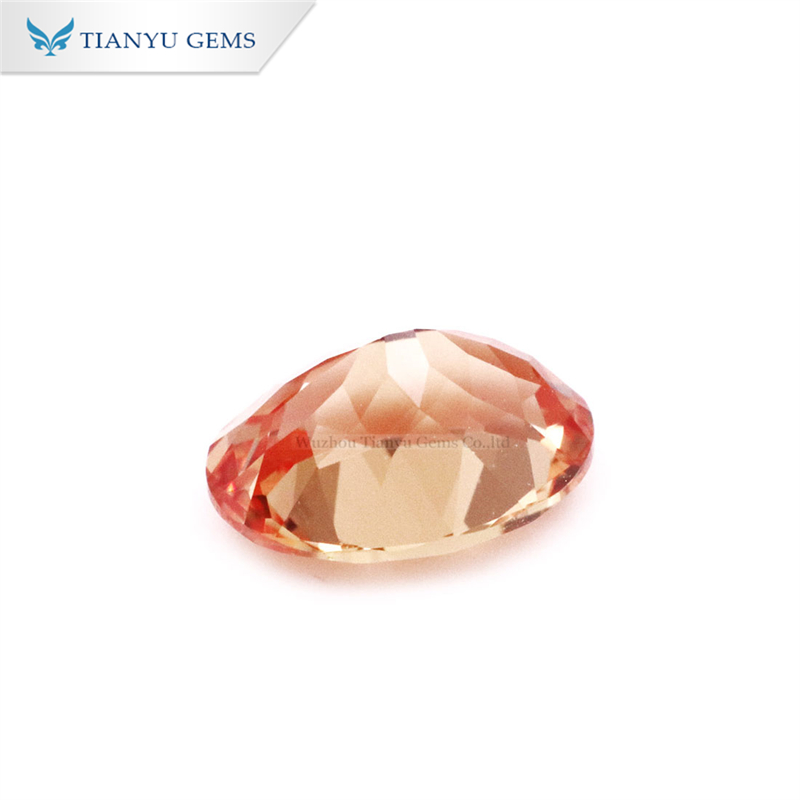 Oval Cut Lab Grown Gemstone Orange Sapphire 9