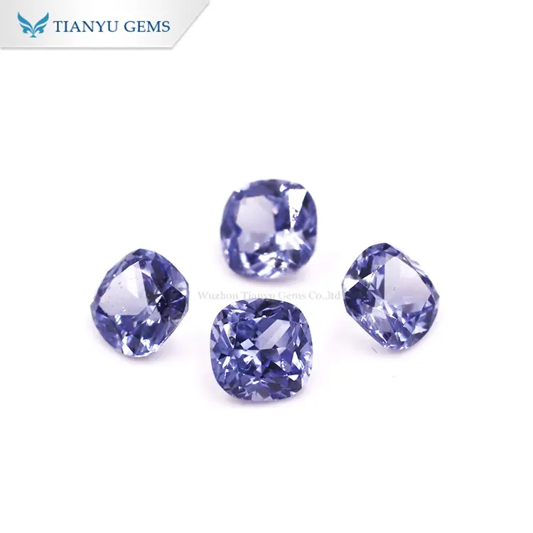 Tianyu gems Cushion Cut Stone Lab Createc blue sapphire 1
