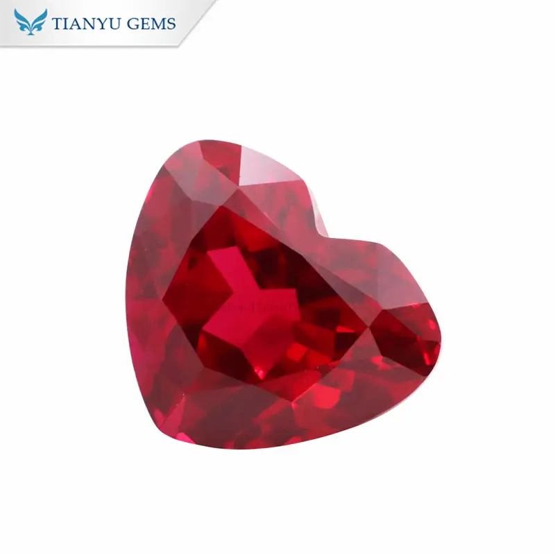 Heart Cut Lab Grown Ruby 1