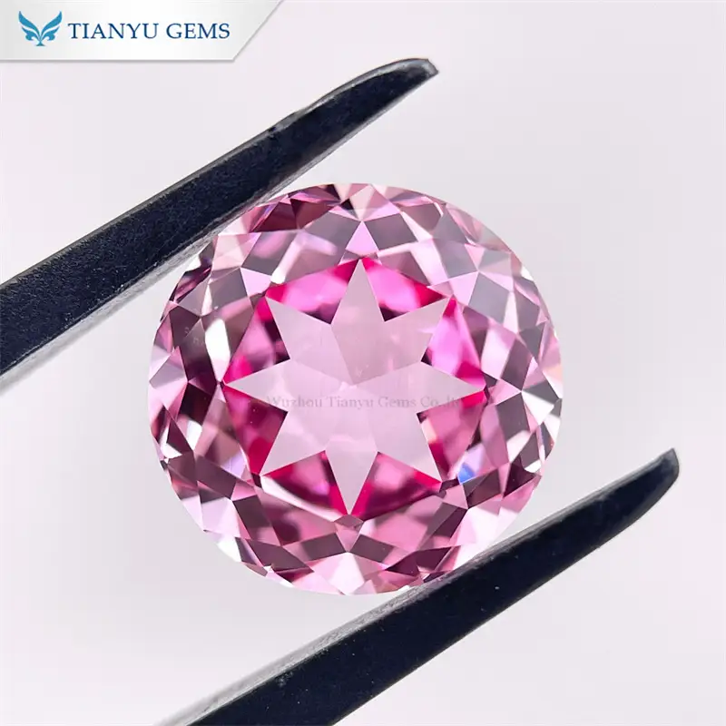 Lab Grown Gemstone Round Natural Cut Pink Sapphire 1