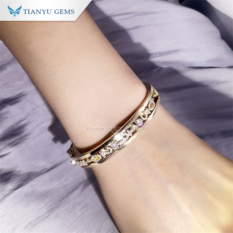 Tianyu Gems Personalized Digital Bracelet 10k Yellow Gold Bracelet 6