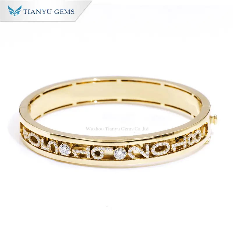 Tianyu Gems Personalized Digital Bracelet 10k Yellow Gold Bracelet 1