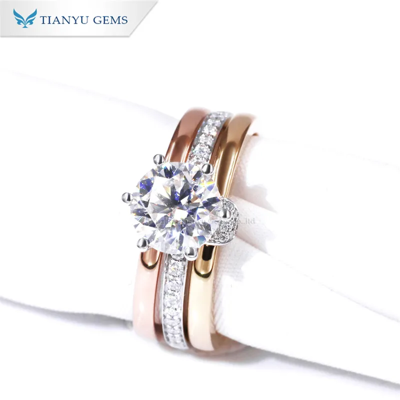High-quality affordable wedding ring sets for her Supply | Tianyu gems 4