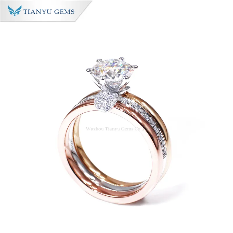 High-quality affordable wedding ring sets for her Supply | Tianyu gems 3