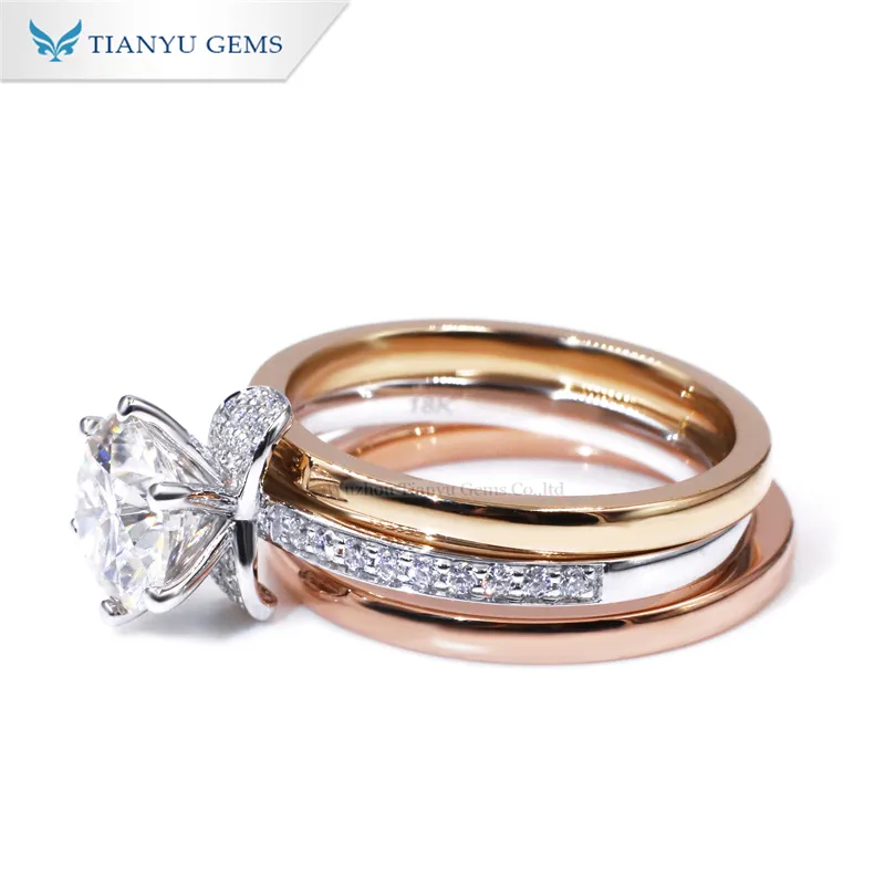 High-quality affordable wedding ring sets for her Supply | Tianyu gems 2